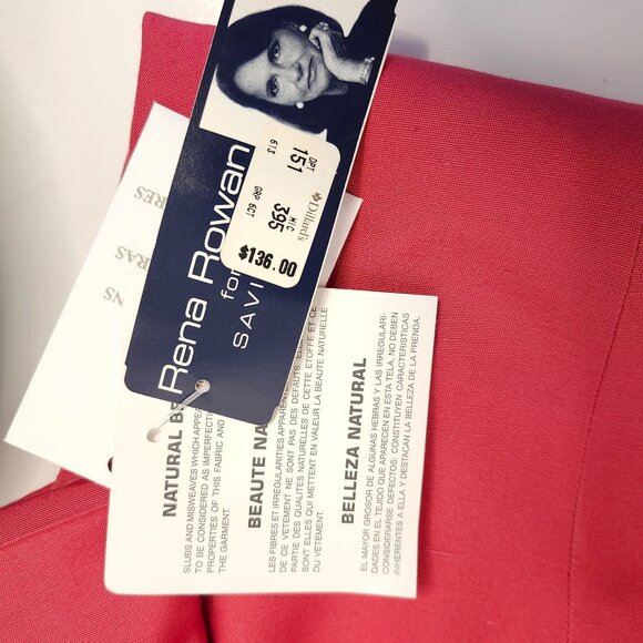 NEW Rena Rowan Womens Blazer Suit Top Size 4 Pink Button-Down Short Sleeve USA - Picture 10 of 12